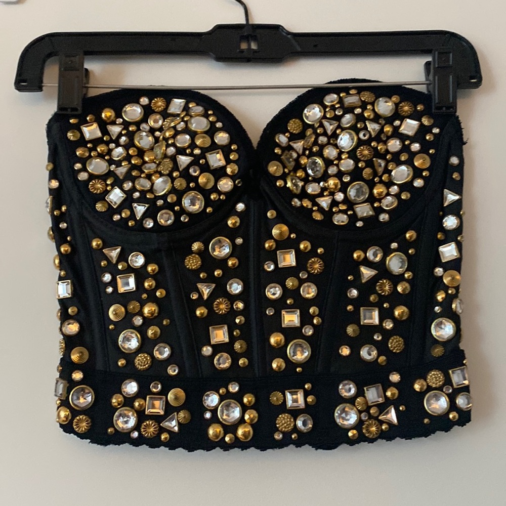 Vintage studded bustier